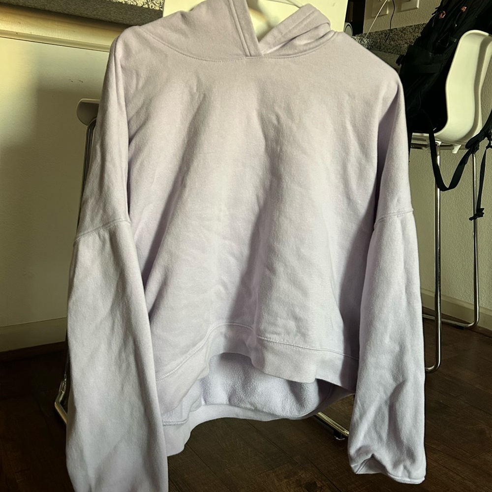 GAP periwinkle purple women’s oversized cropped hoodie XL